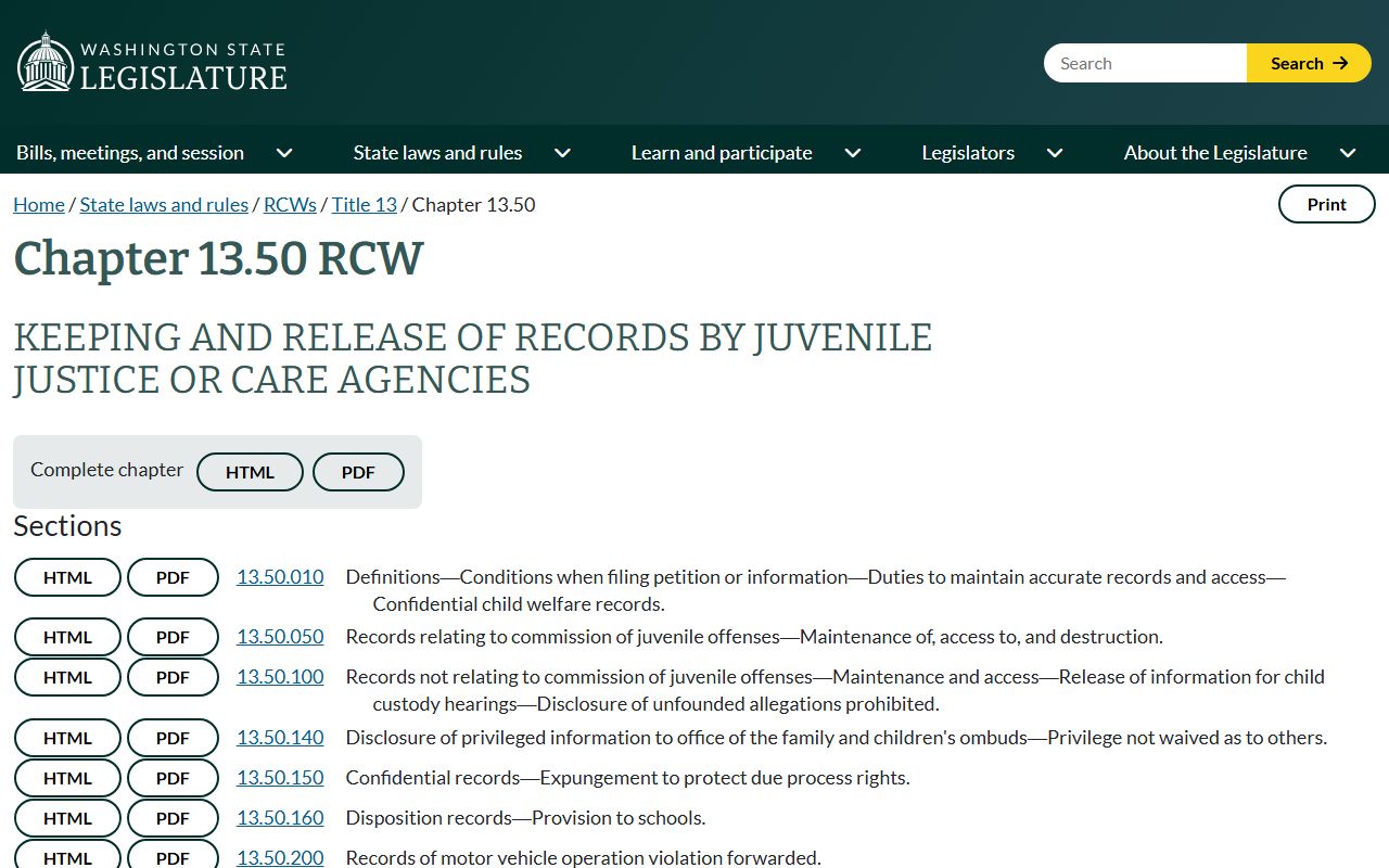 Yakima County court records confidentiality under the juvenile records statute